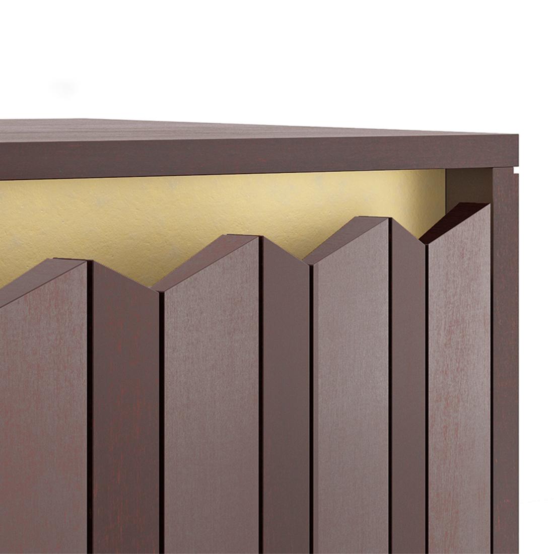 Keoni Solid Wood Free Standing Bar Cabinet in Claret Mahogany Finish
