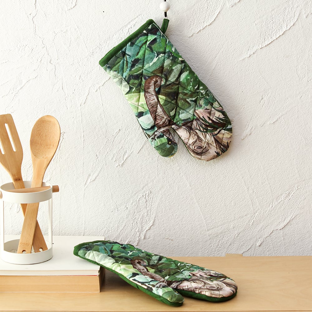 Bandipur Set Of 2 Gloves with Green colour