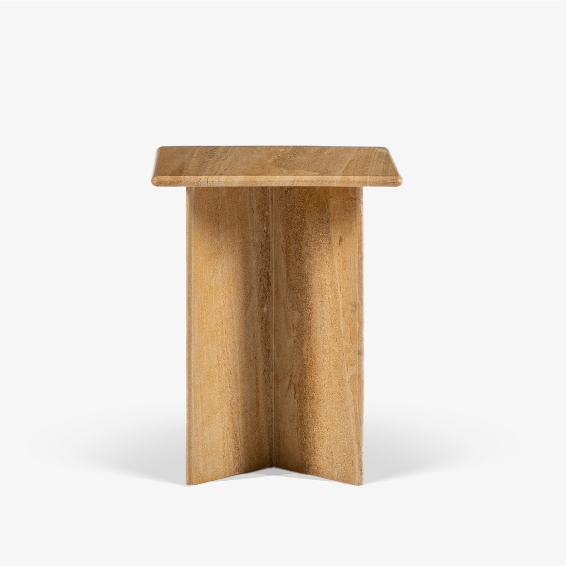 Aara Stone Side Table in Brown Colour - Orange Tree