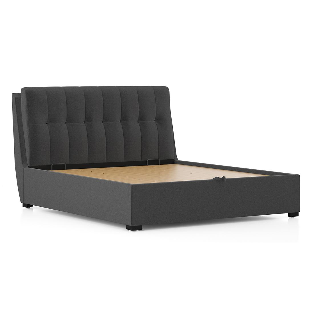Bornholm Upholstered Storage Bed In Hydraulic (Bed Size : King, Colour : Urban Grey)