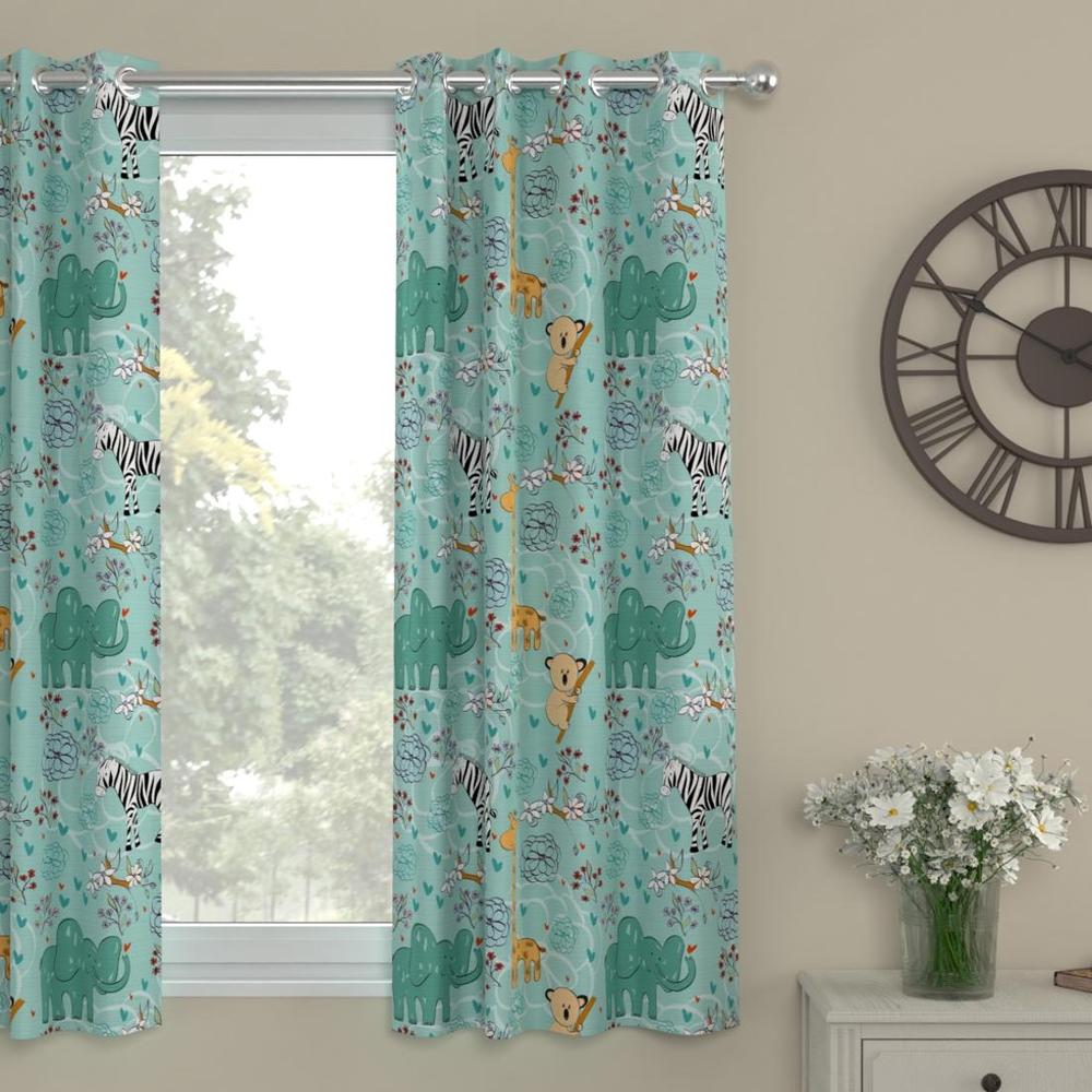 Juana Animal Pack of Single Regular Window Curtain