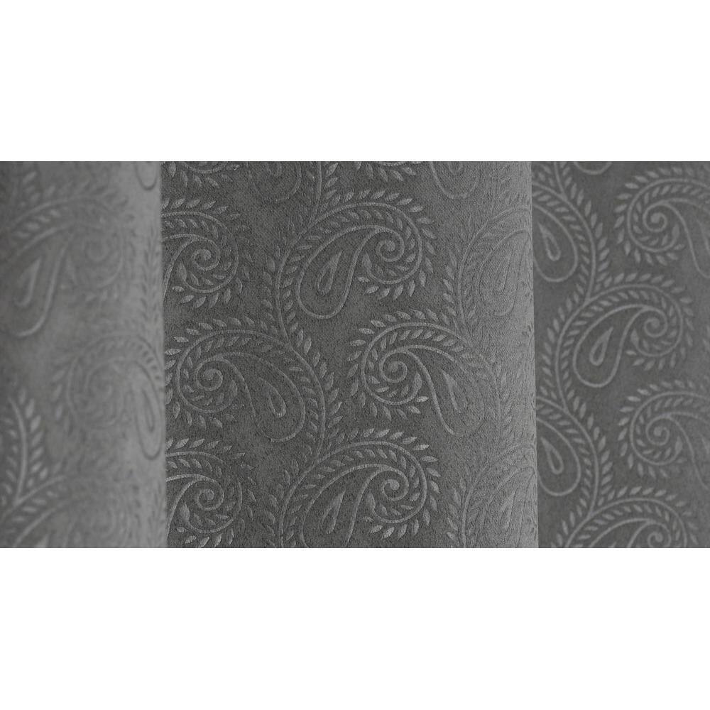 Floral Emboss Pack of 2 Blackout Window Curtains