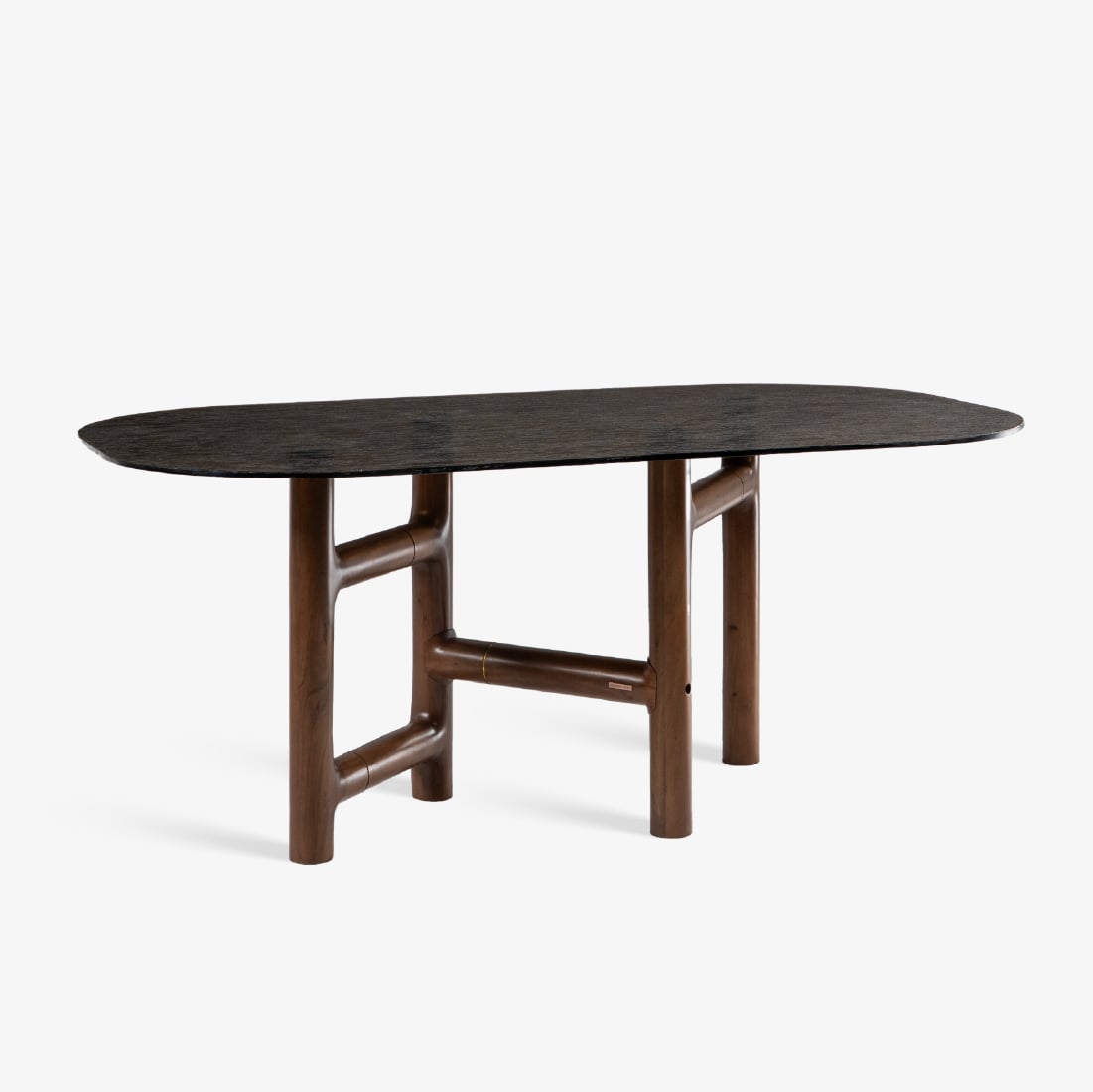 Forma Solid Wood Dining Table in Brown Colour - Orange Tree