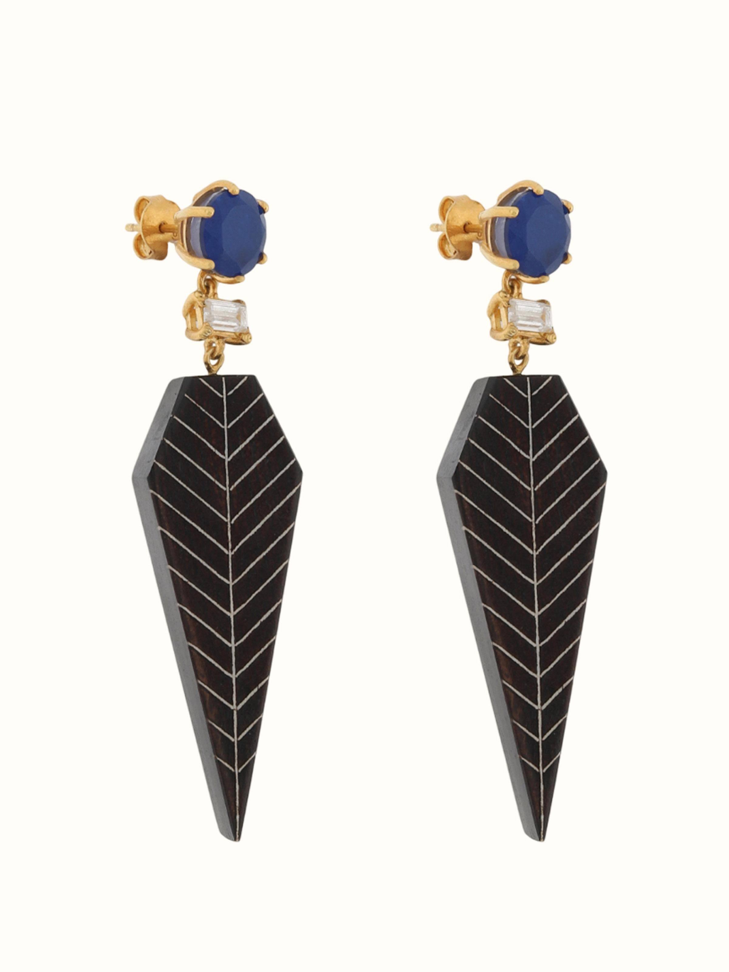 Tarkashi Silver Drop Earrings