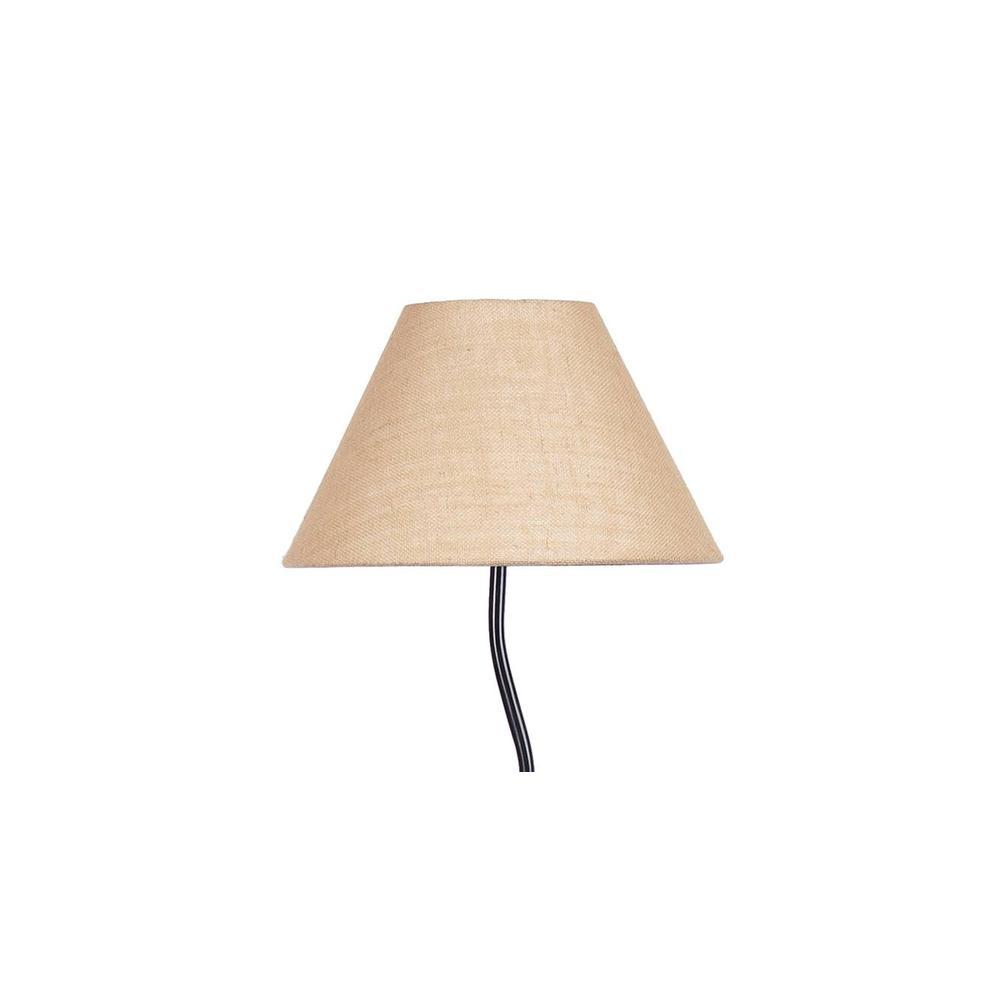 Jolie Zig Zag Iron Floor lamp with Jute Conical Beige shade (Z37)