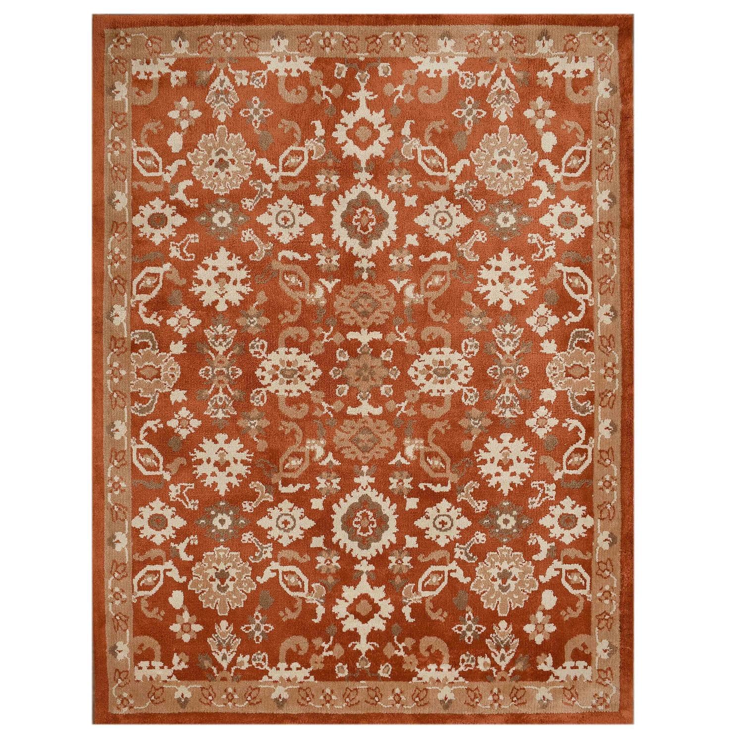 Multicolor Traditional Machine Made Polyester 4 X 6 Feet Carpet