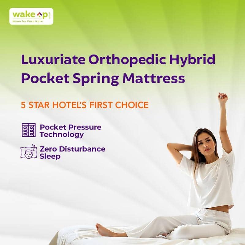 Luxuriate Hybrid Pocket Spring Mattress (84 x 36 in, 12 Inches)