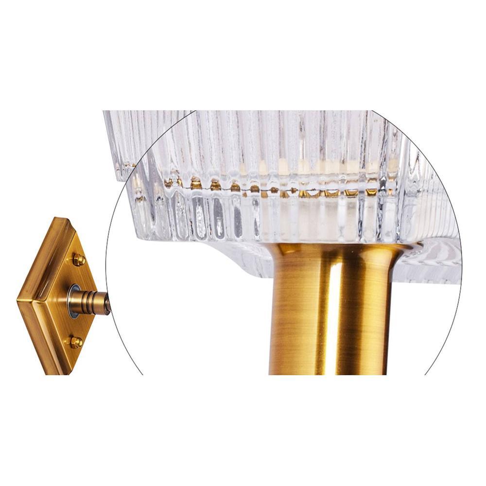 Carbon Loft Brass Luxur Cut Glass Wall Light