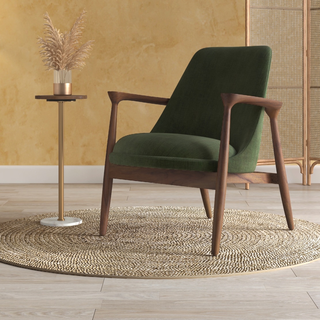 Dakota Lounge Chair In Stria Olive