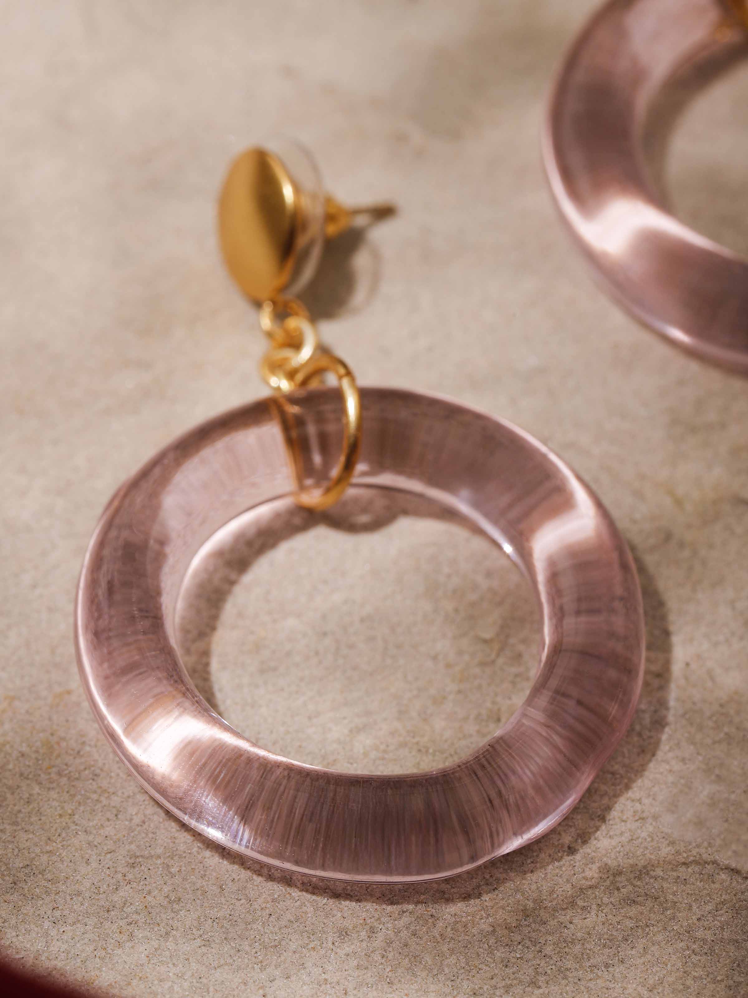 Silver Flame Glass Drop Earrings