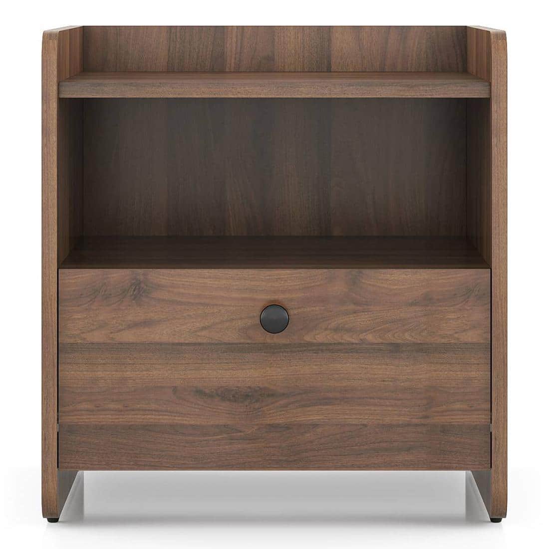 Lavista Engineered Wood Bedside Table in Classic Walnut Finish