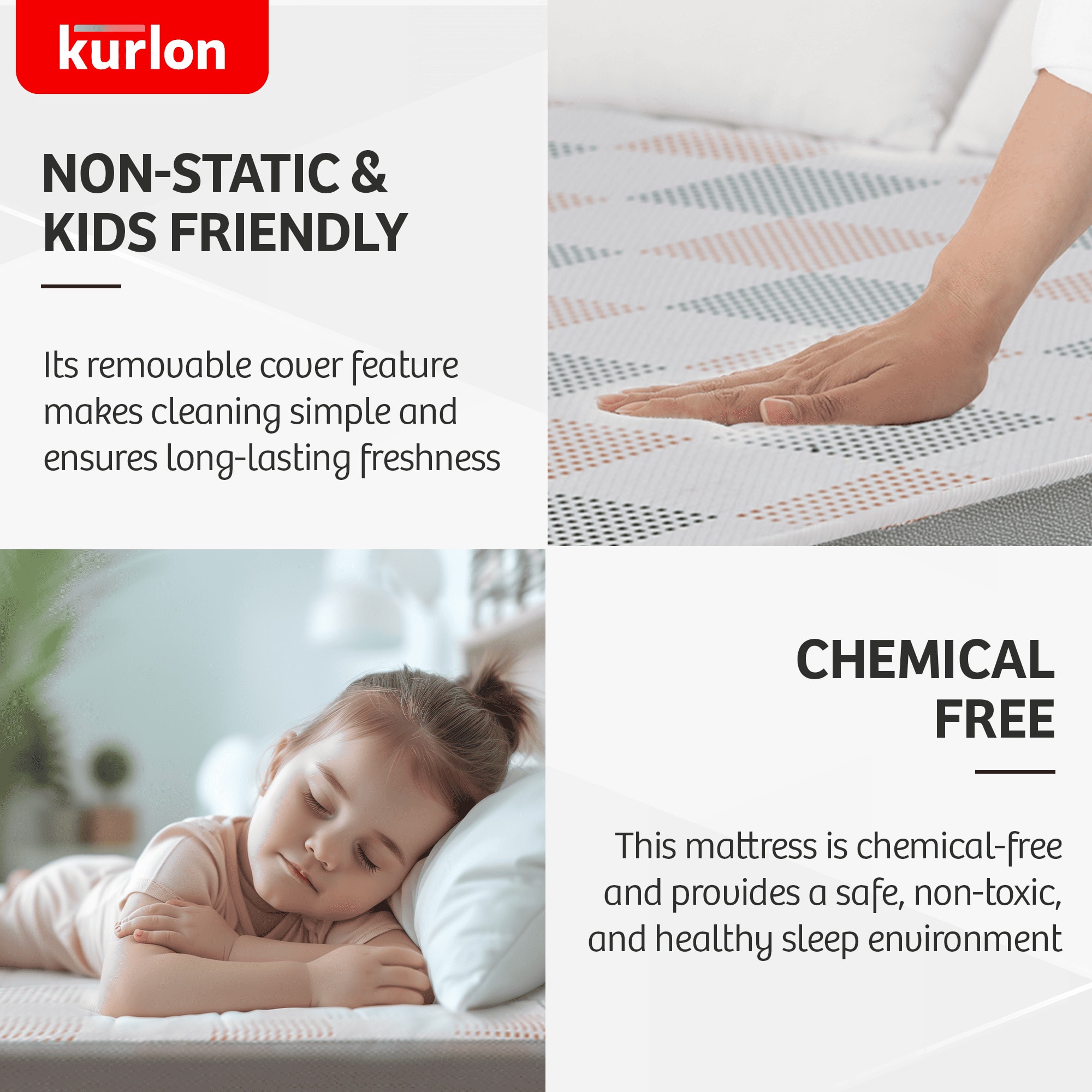 KURLON Dual Reversible Mattress, Soft & Firm Support 6 inch Queen High Resilience (HR) Foam Mattress (L x W: 72 inch x 60 inch)