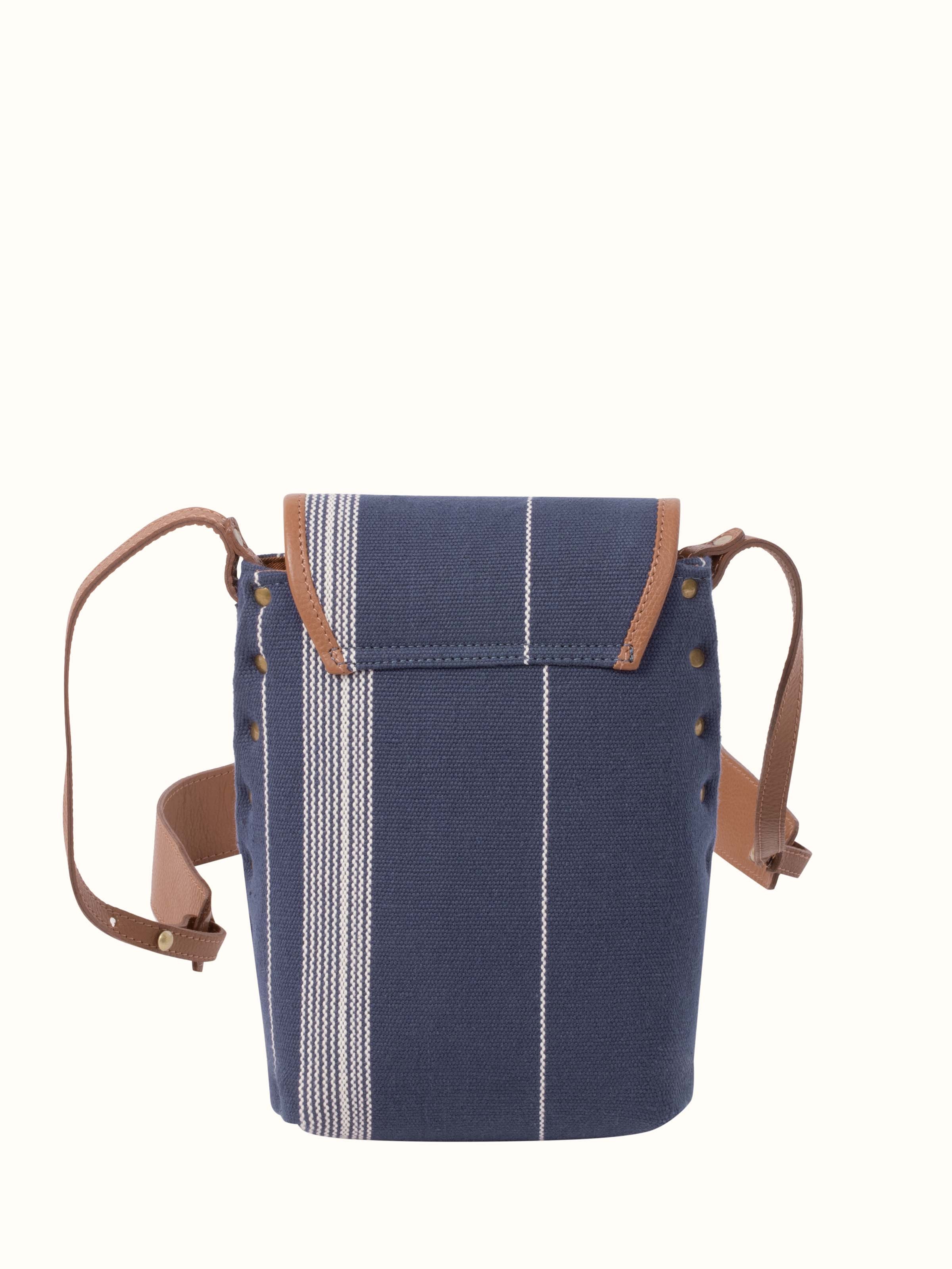 Blue Handloom Cotton Sling Bag