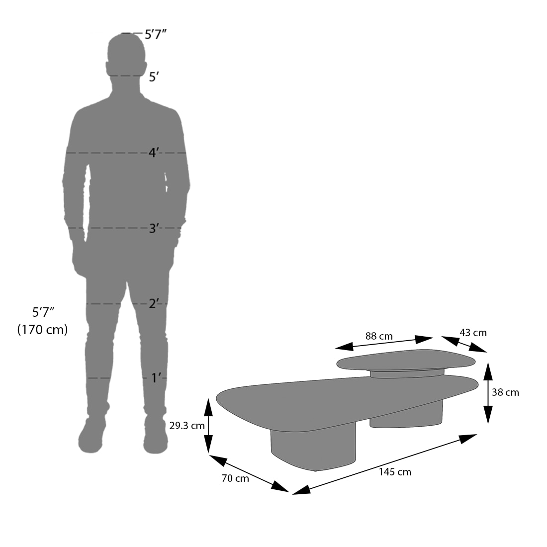 Leyton Metal Coffee Table In Fantasy Grey Marble And Chrome Finish Base
