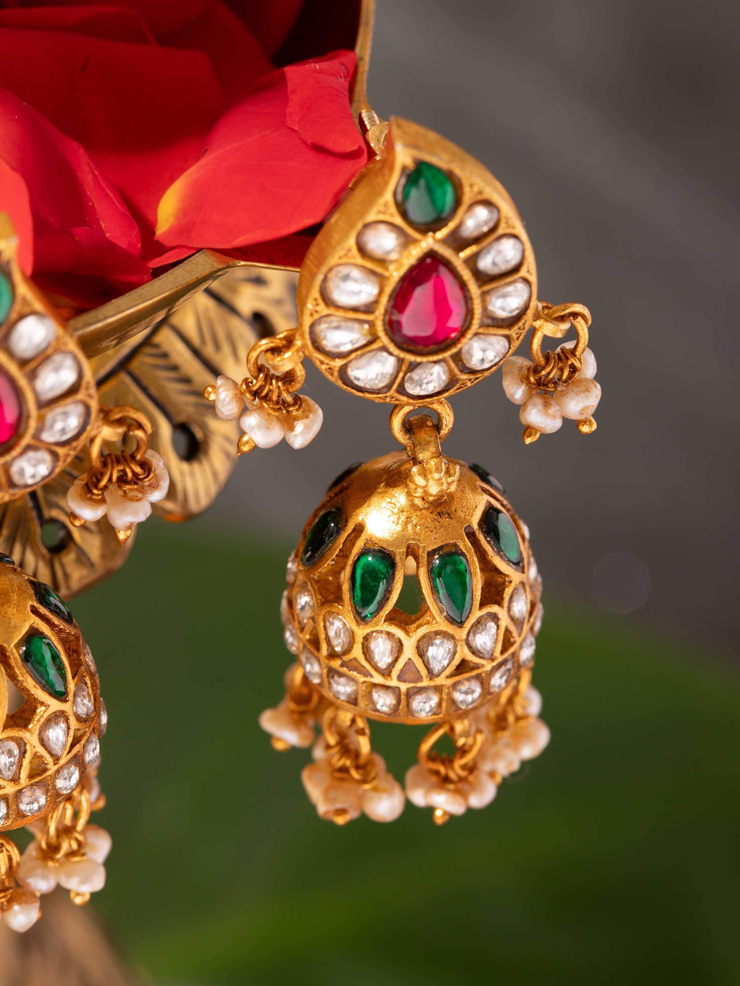 Guttapusalu Silver Jhumkas