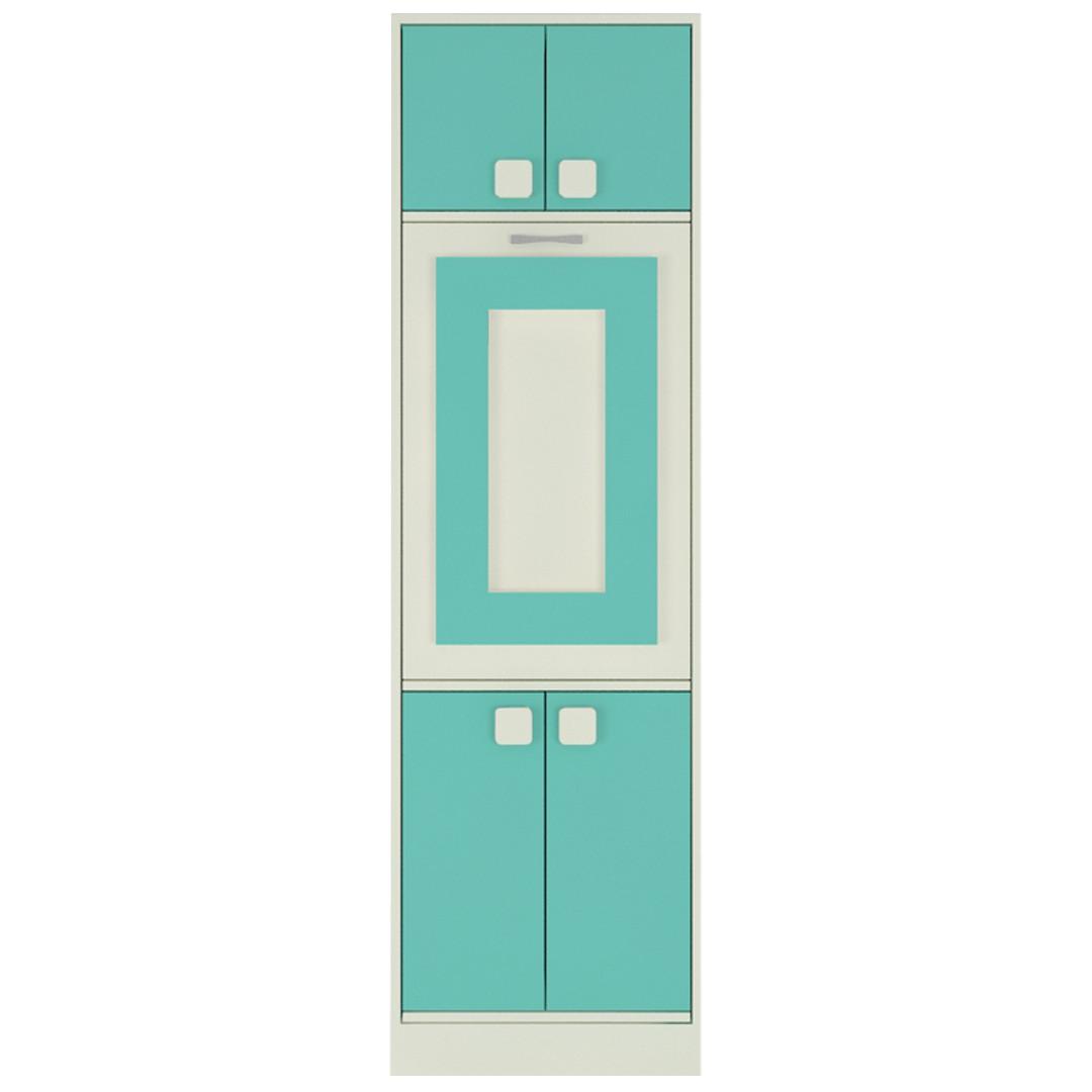 Royale Kids Folding Study Desk cum Bookshelf in Misty Turquoise Colour