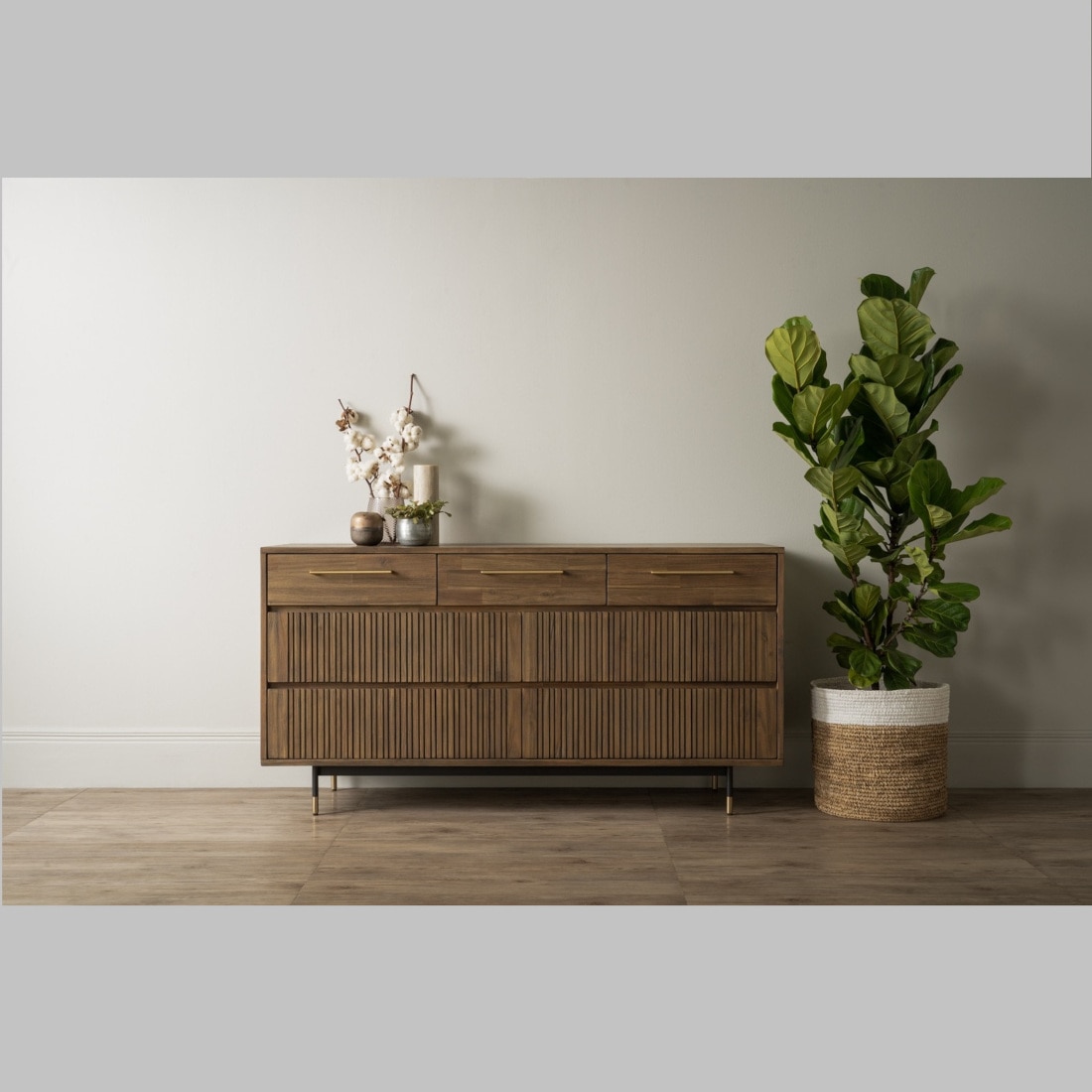 Scandinavian Hamilton Dresser Walnut Finish - Nestnordic