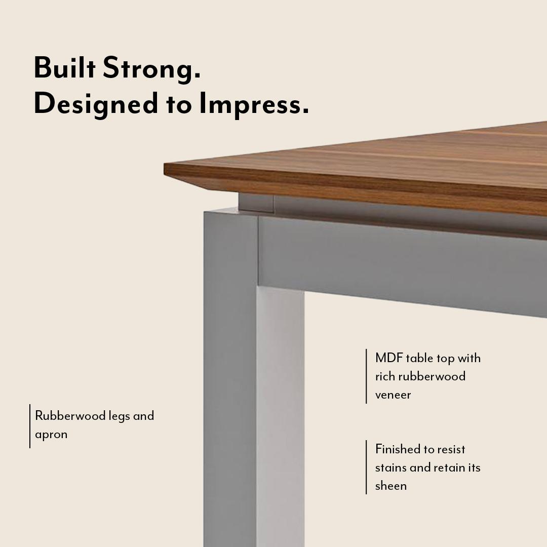 Diner 6 Seater Dining Table In Golden Oak Finish