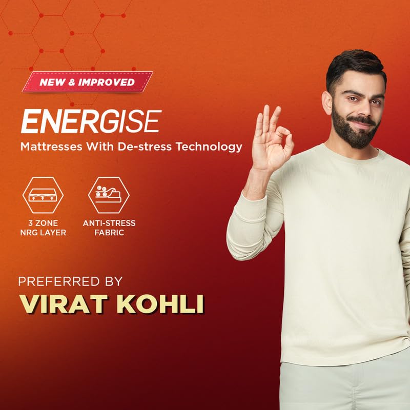 Boltt 3 Zoned NRG Layer Medium Firm Bonnell Spring Mattress with Extra Air Circulation and Coolness (78 x 35 in, 7 Inches)