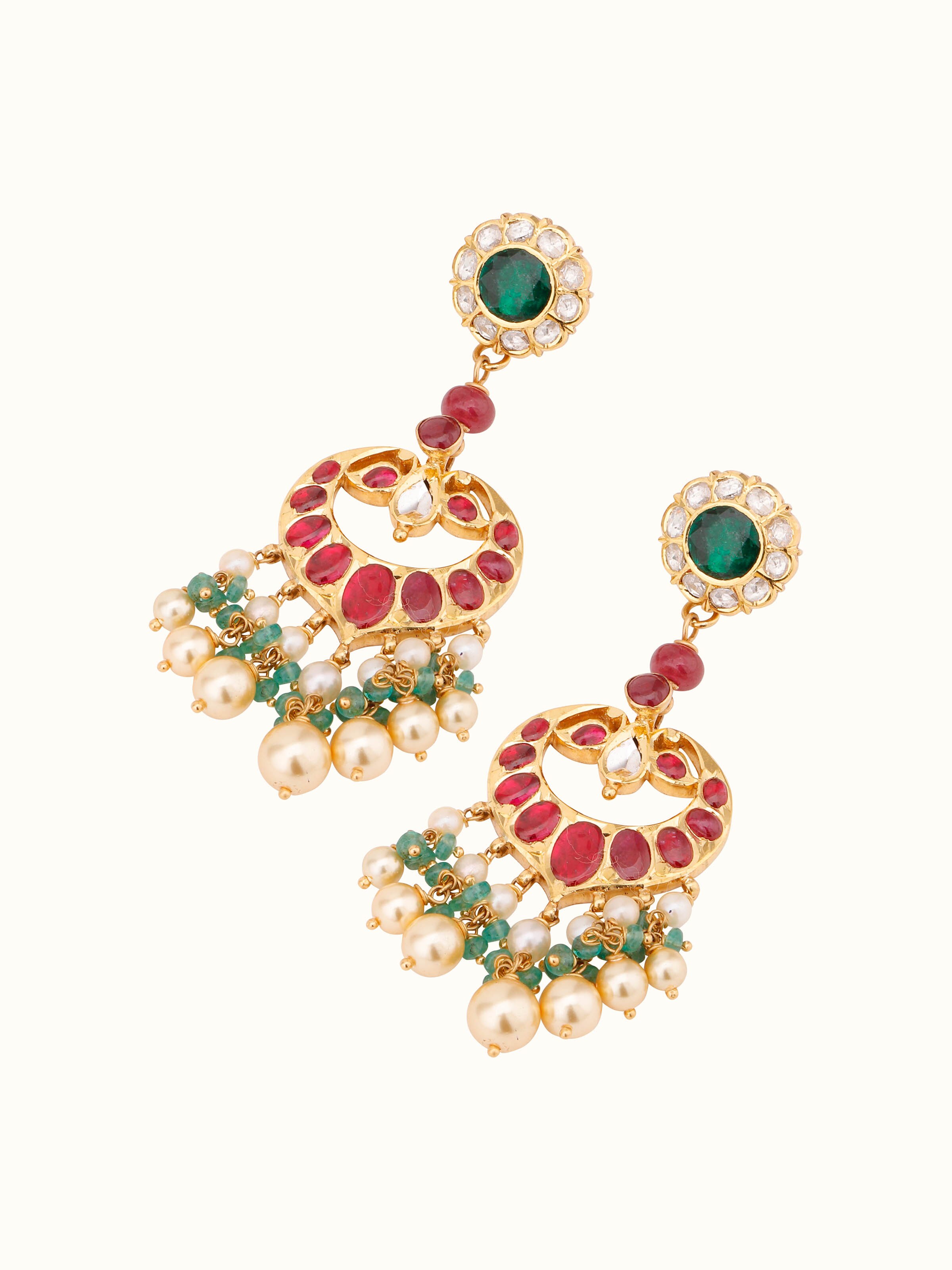 Kundala Velai 22 Karat Gold Drop Earrings