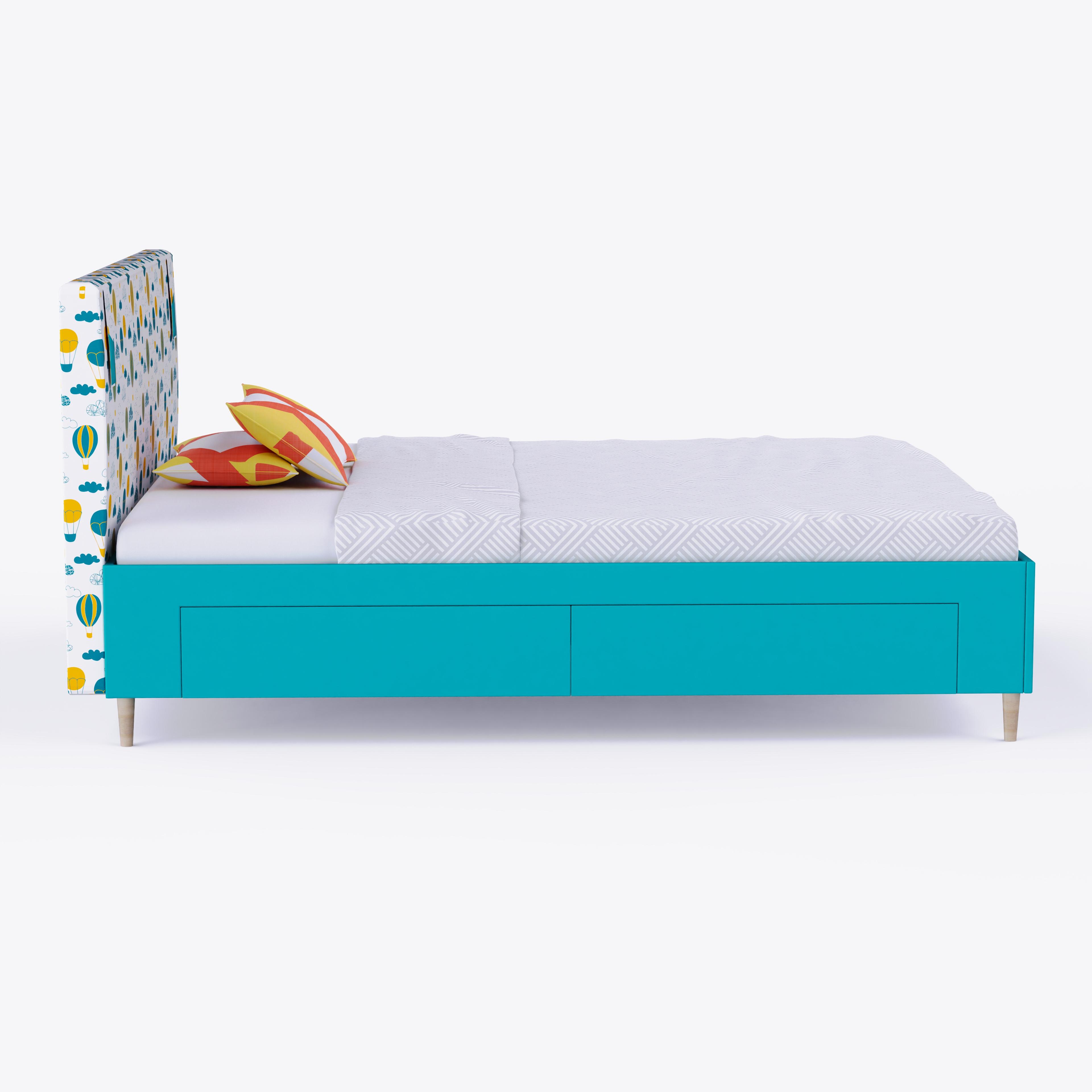 Color Play Double Bed In Caribe Colour
