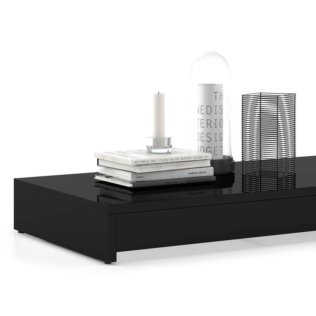 Astrid Engineered Wood Wall Mounted TV Unit in Black Finish