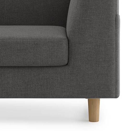 Rubik Essential 2 Seater Fabric Sofa in Steel Colour
