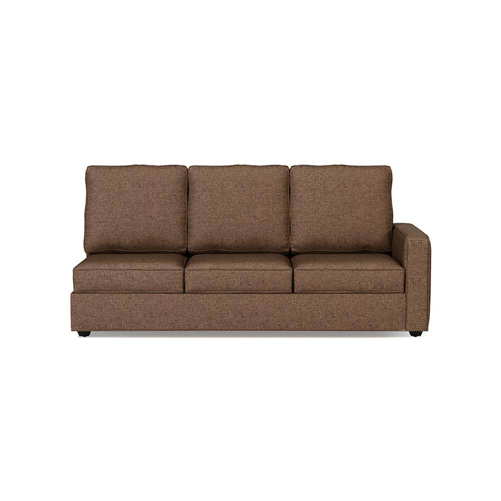 Apollo Sofa (Colour : Mocha, Cushion : Hard, Back Type : High Back, Seating Capacity : Left Aligned 3 Seater + Left Aligned Chaise + Ottoman)