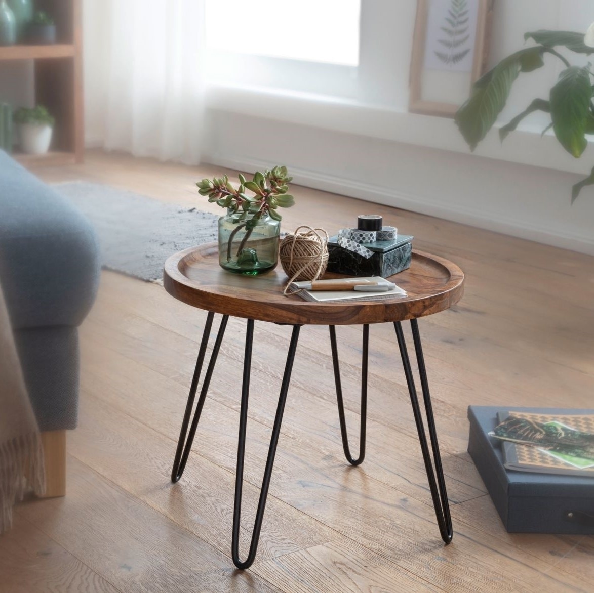 Ash Solid Wood Nested Tables - Set of 2