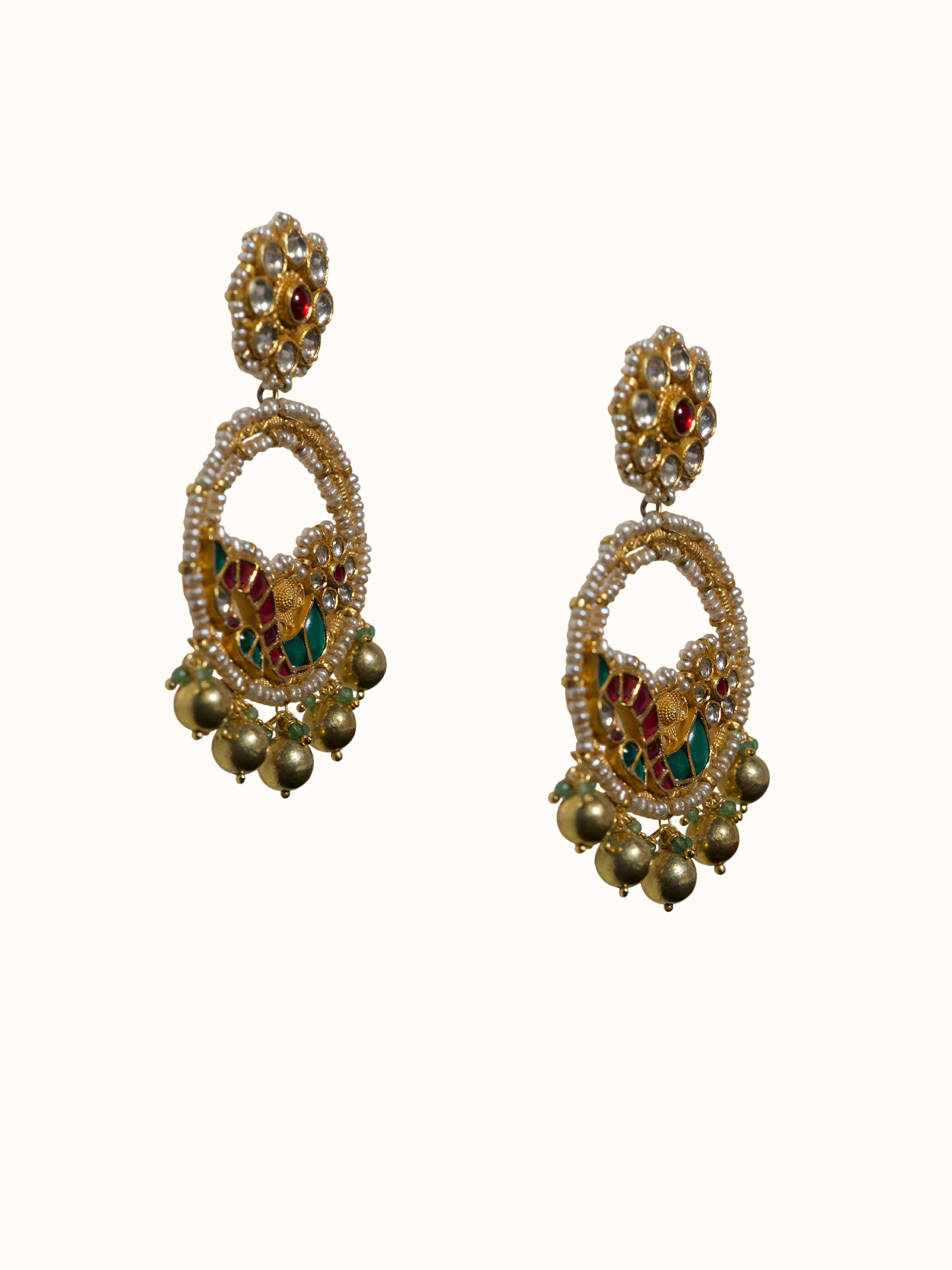 Angled view of the Silver Smithing Drop Earrings
