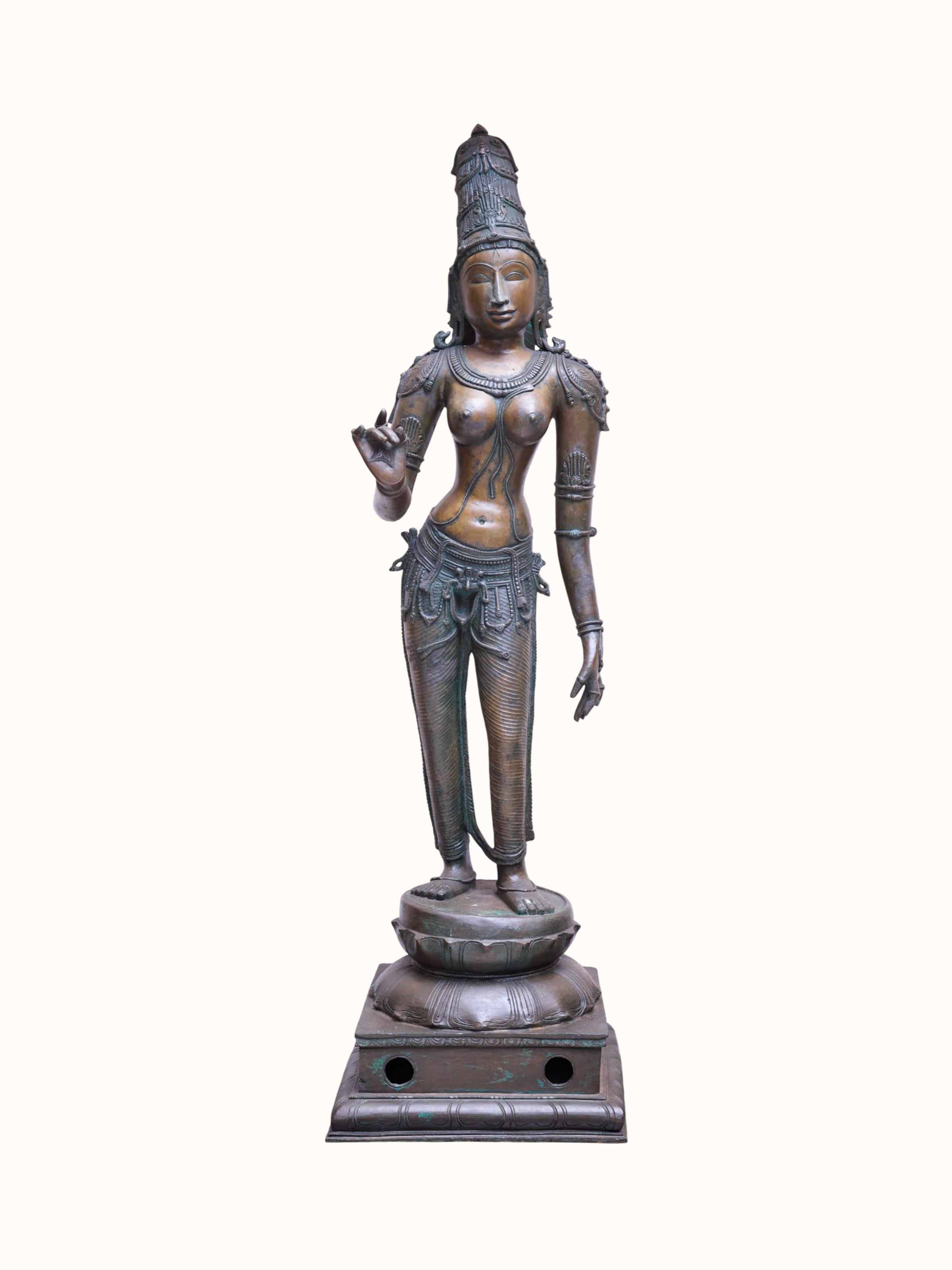 Bronze Cast Parvati Devi Idol