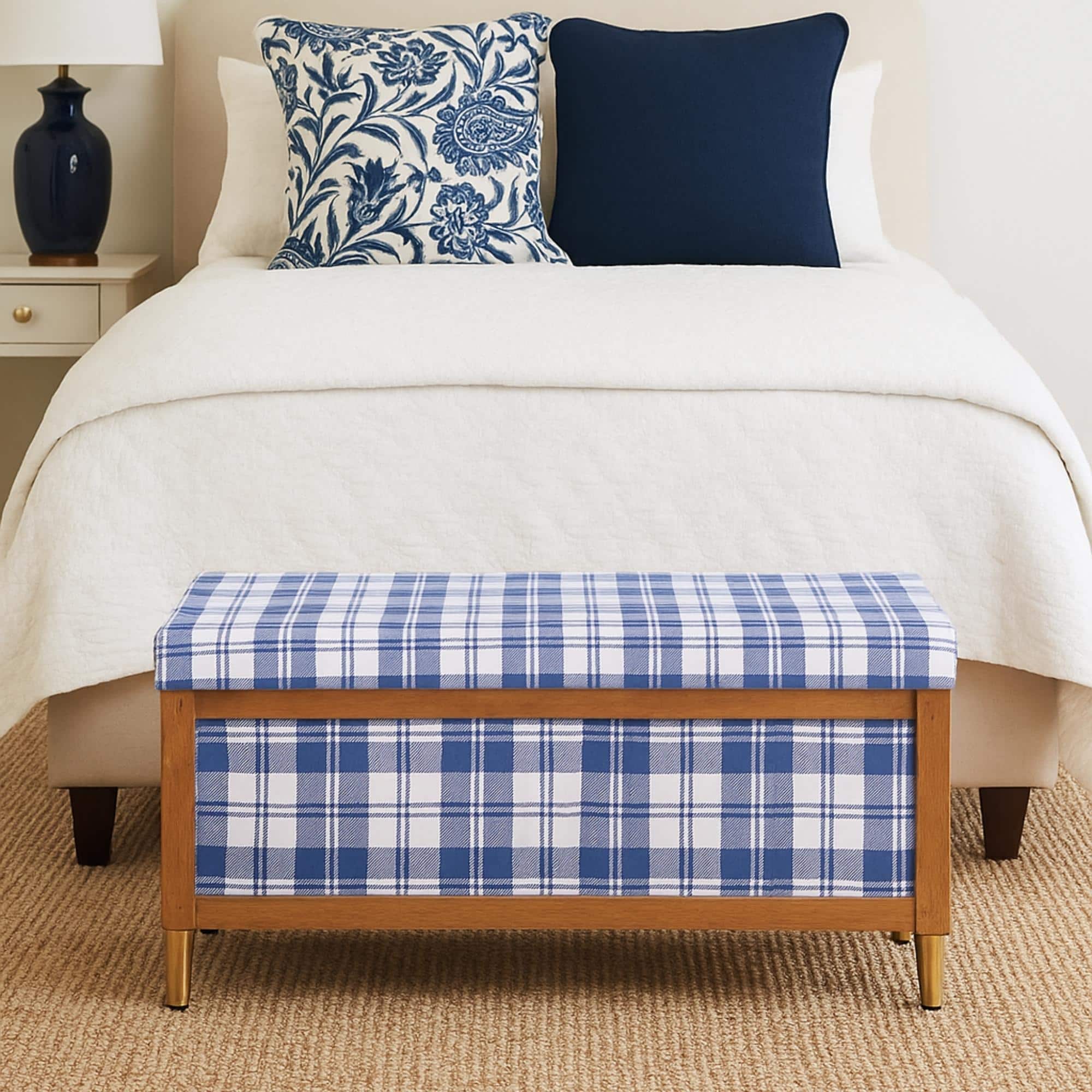 Harper Trunk In Blue Checks