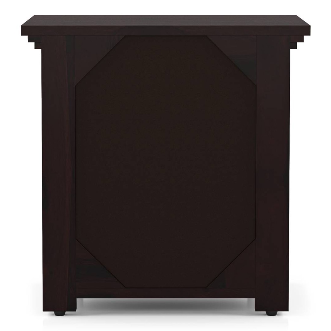 Fidora Solid Wood Bedside Table in Mahogany Finish