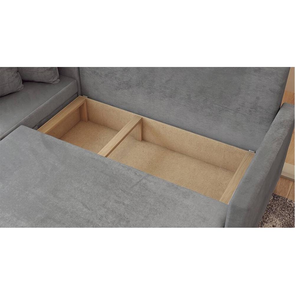 Wego 3 RHS Sofa cum Bed with Storage in Grey Colour