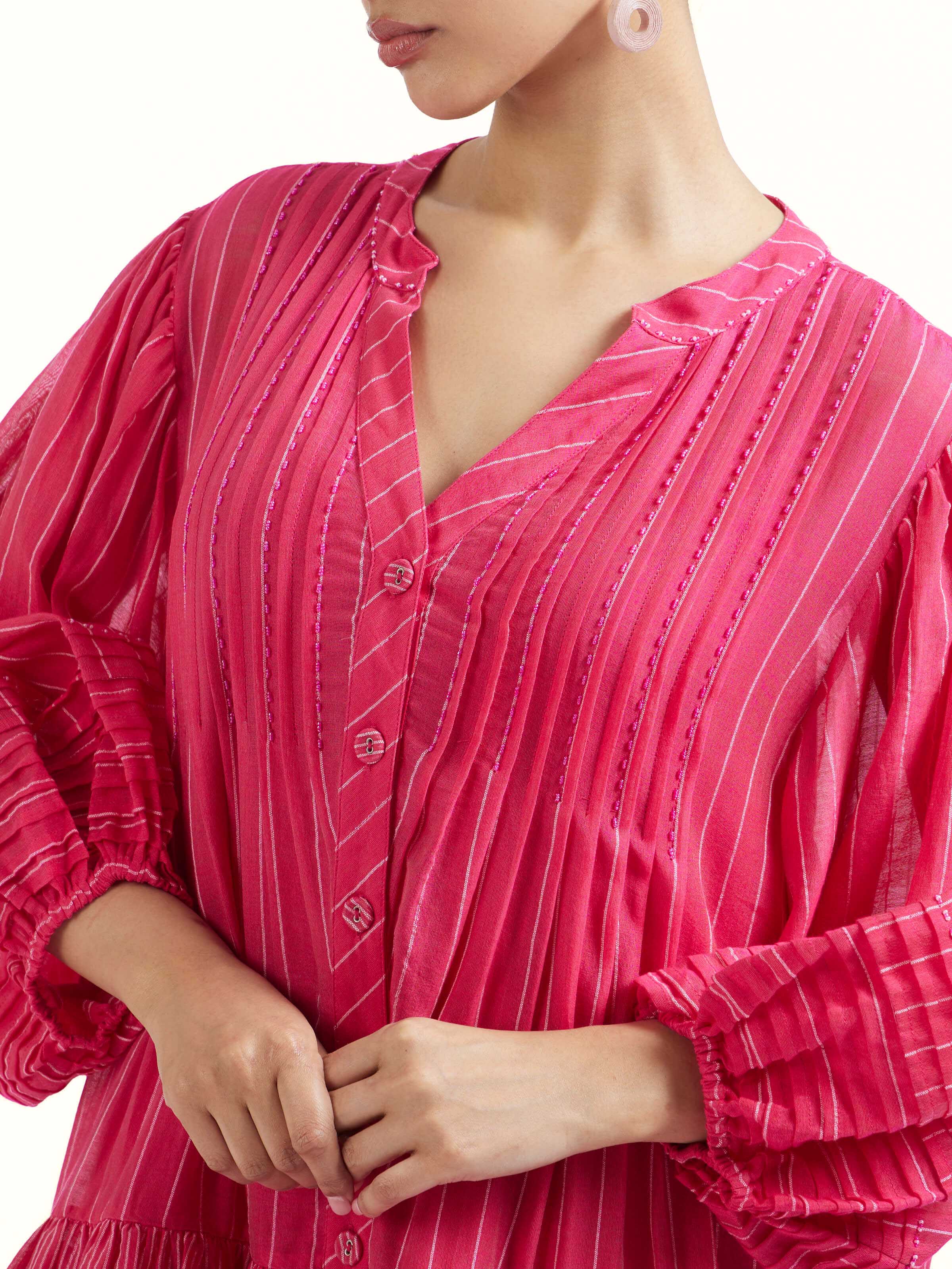 Pink Bengal Handloom Dress