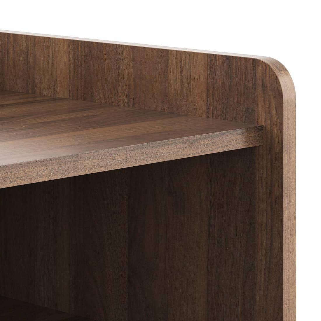 Lavista Engineered Wood Bedside Table in Classic Walnut Finish