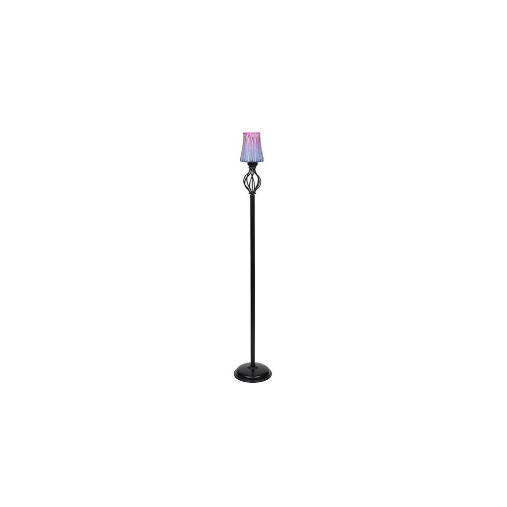 Claire Black Glass Shade Floor Lamp
