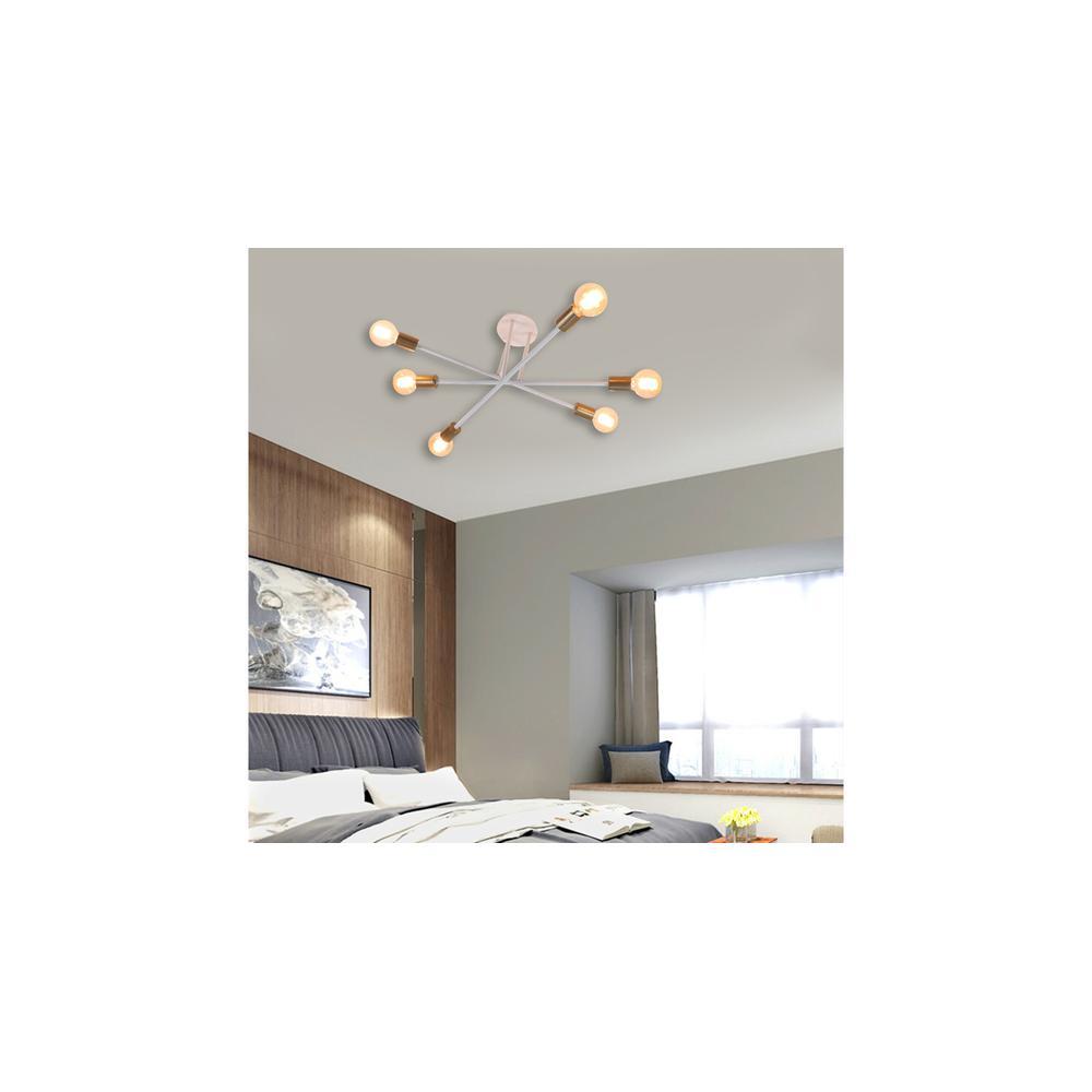Six Head Sputnik White Mordern Chandelier