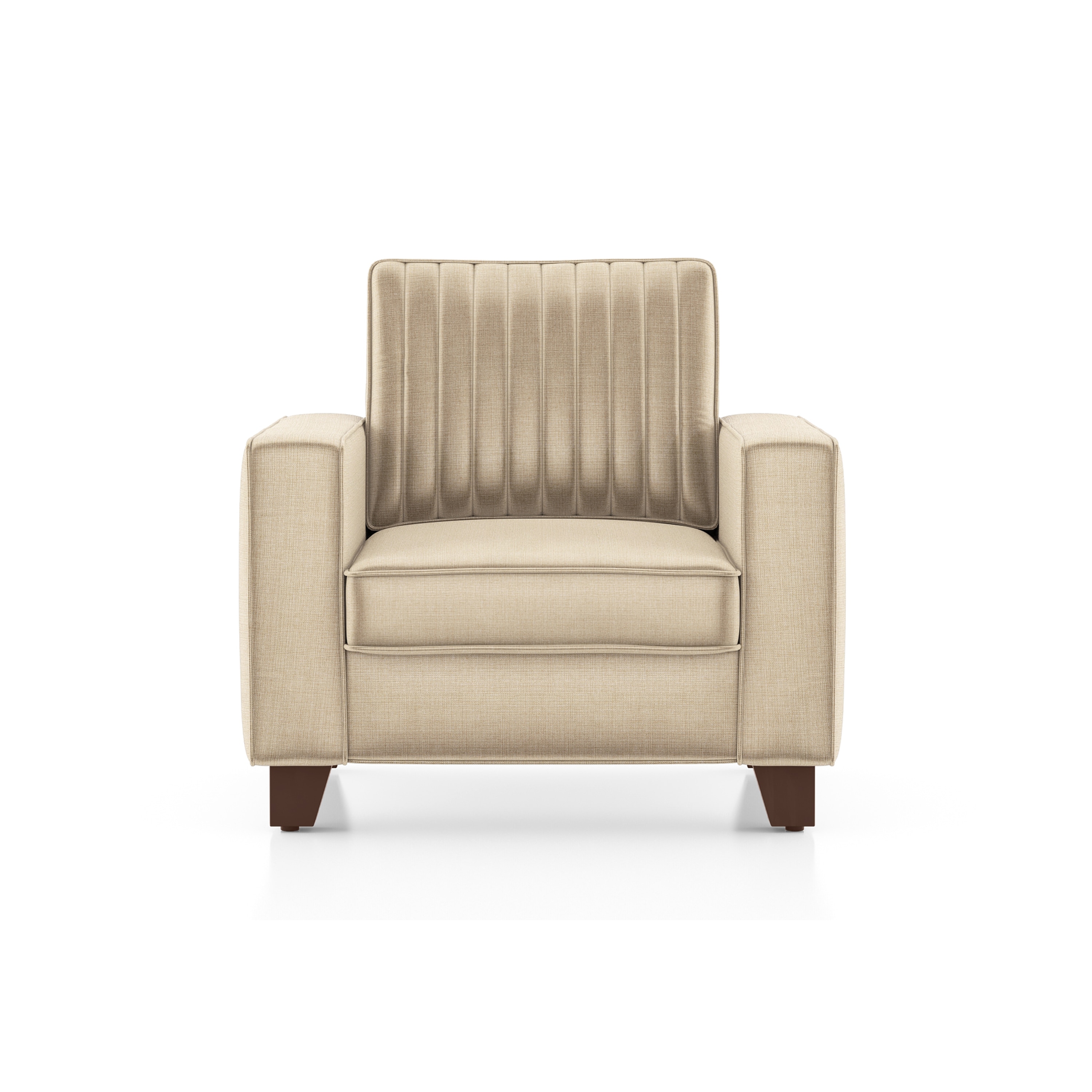 Apollo Neo 1 Seater Fabric Sofa in Pearl White Colour (Back Height : Regular, Cushion Type : Hard)-image-11