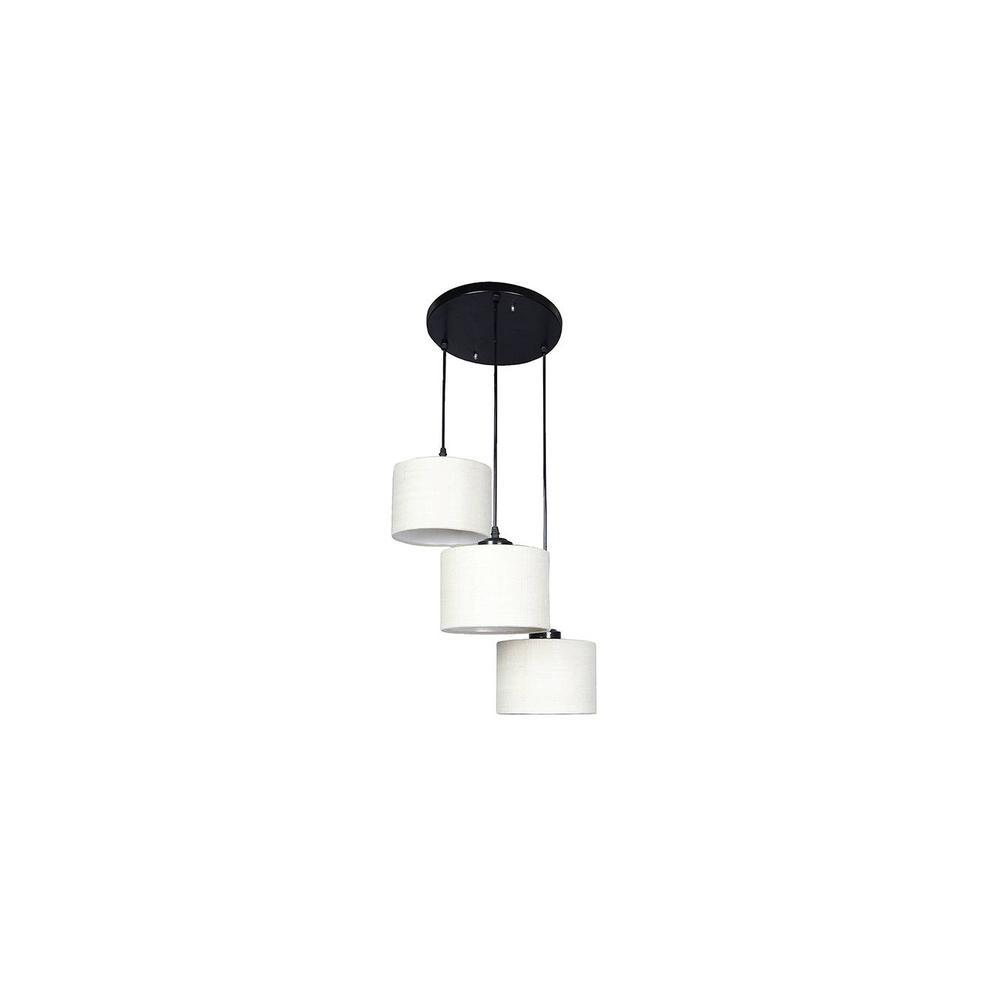 FALSEel White Natural Fiber Cluster Hanging Light