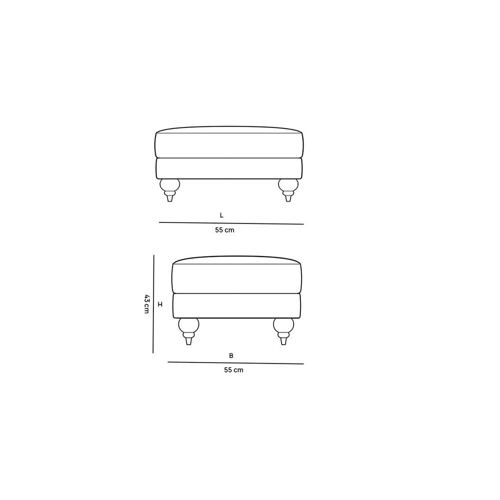 Weterlo Ottoman Color in Yellow