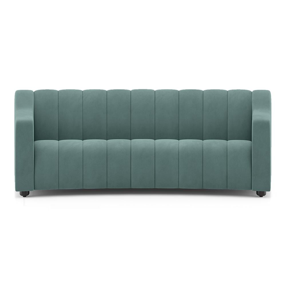 Sienna 3 Seater Fabric Sofa in Dusty Turquoise Velvet Colour