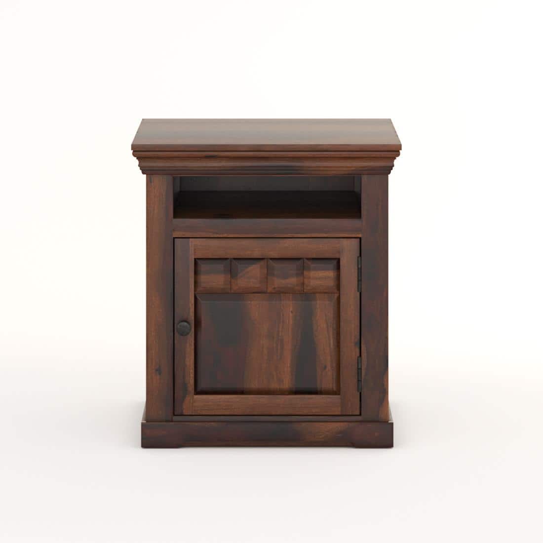 Prashiv Solid Wood Bed Side In Provincial Teak Finsh