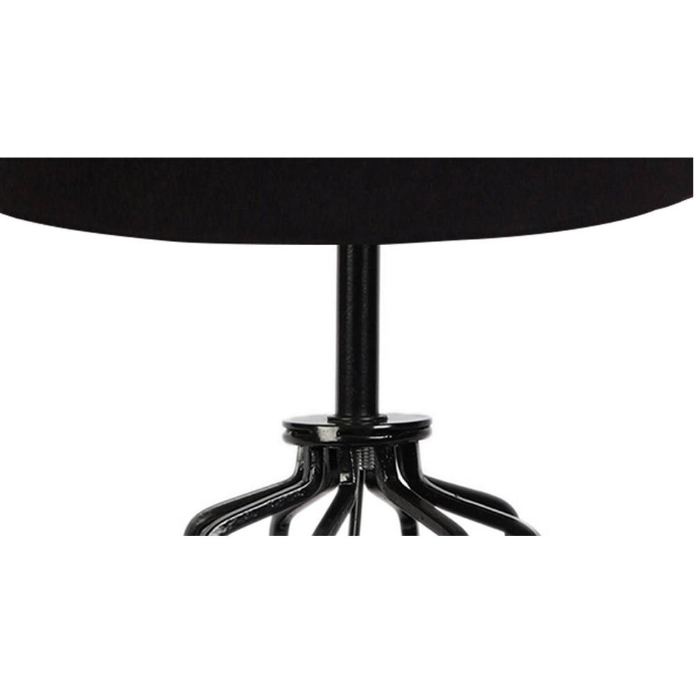 Alessandra Black cotton Table lamp with Iron Base