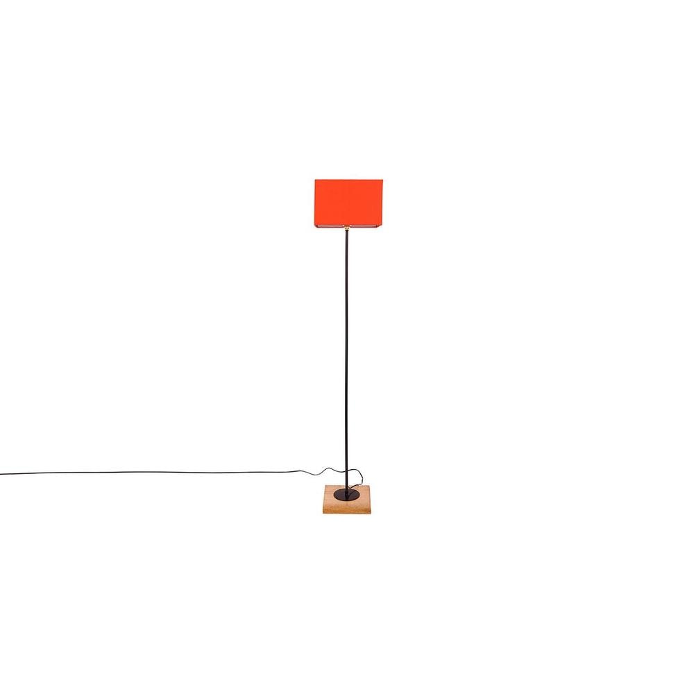 Drake Orange Cotton Shade Floor Lamp
