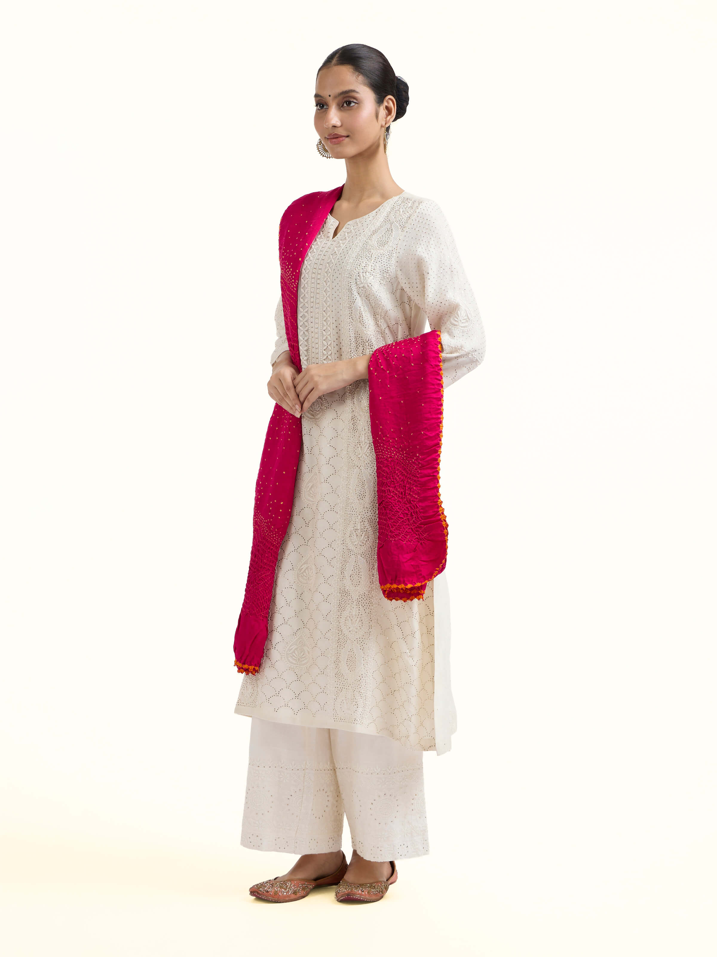 Pink Bandhani Tie & Dye Dupatta V