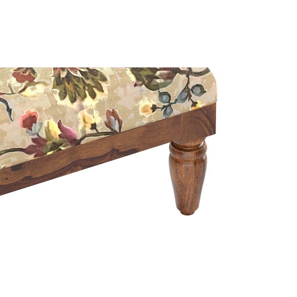 Teva Solid Wood  Ottomon in  Multicolor Colour