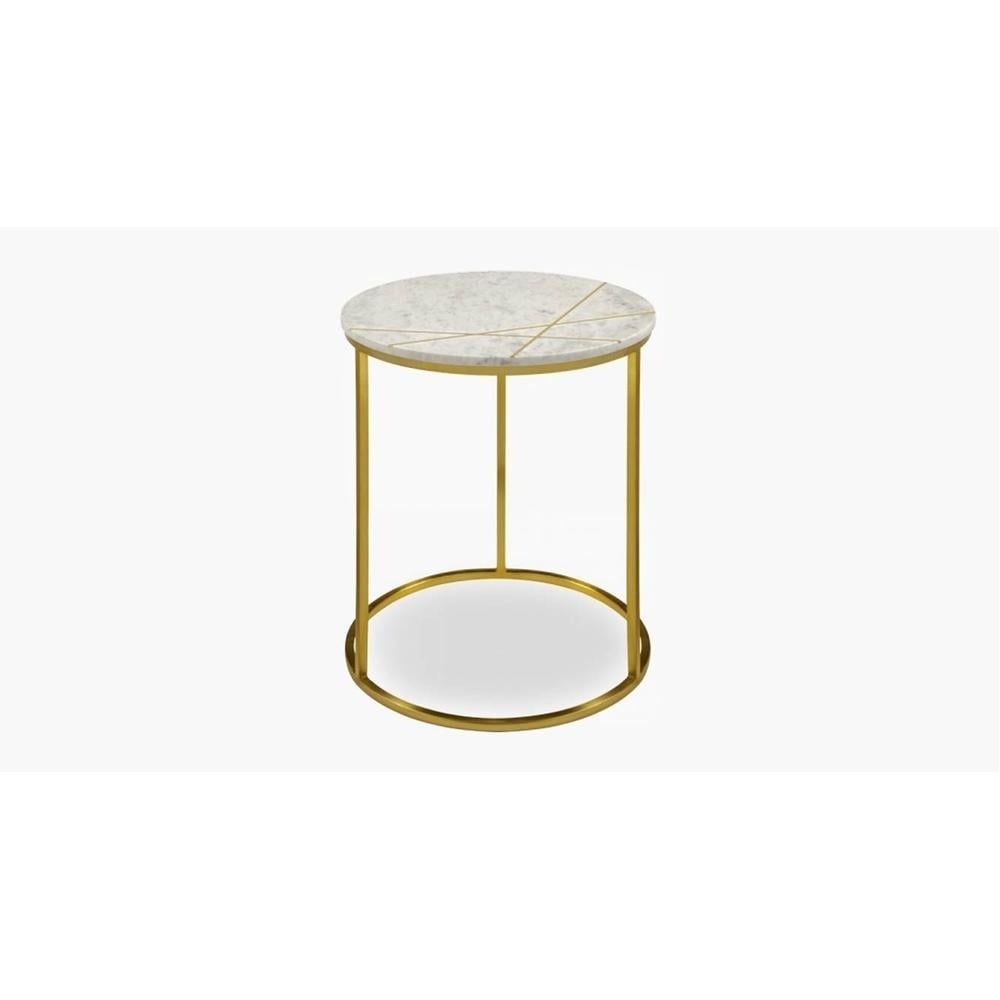Morag Metal Side Table in  Gold Finish