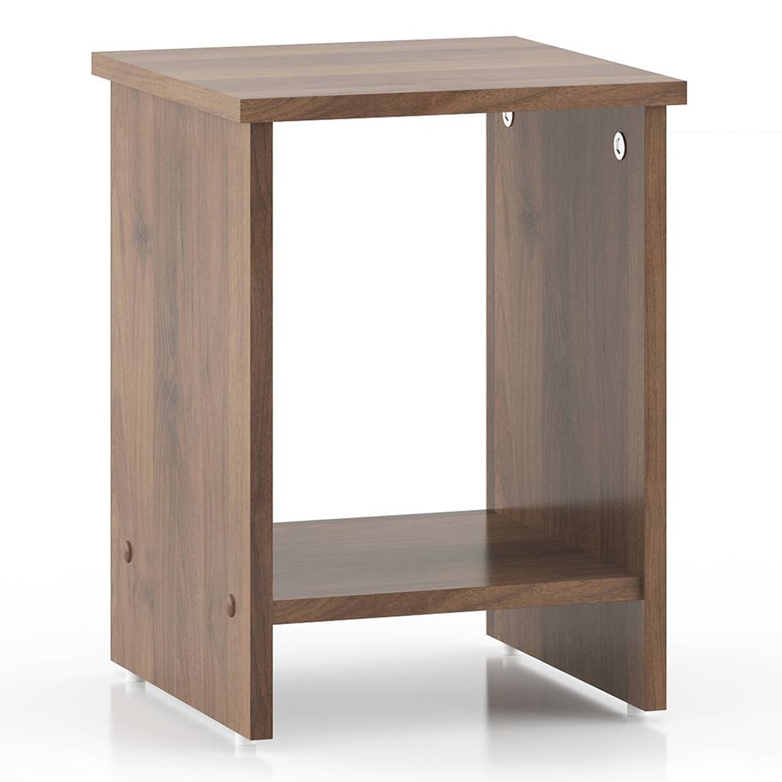 Nick Engineered Wood Side Table in Classic Walnut Finish