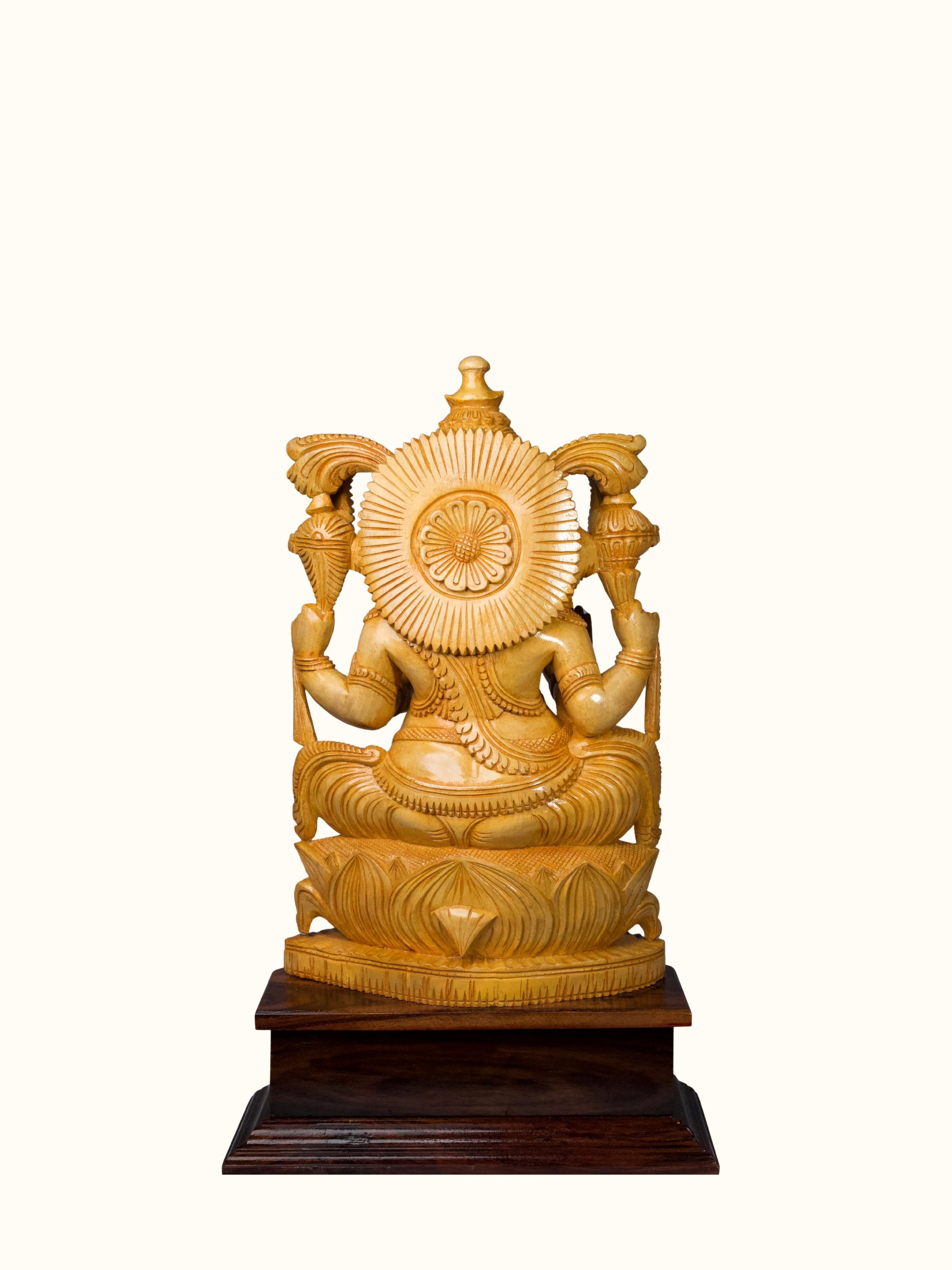 Wood Carved Ganesha Idol